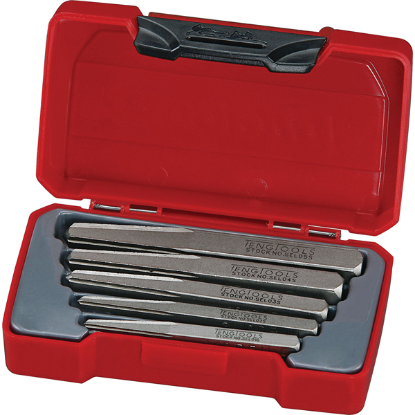5PC SCREW EXTRACTOR SET - SQUARE SHANK